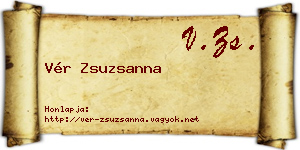 Vér Zsuzsanna névjegykártya